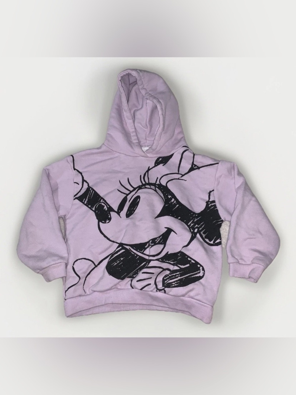 Zara Disney Baby Girls 4-5 years Purple Lilac Minnie Mouse Hooded Sweatshirt